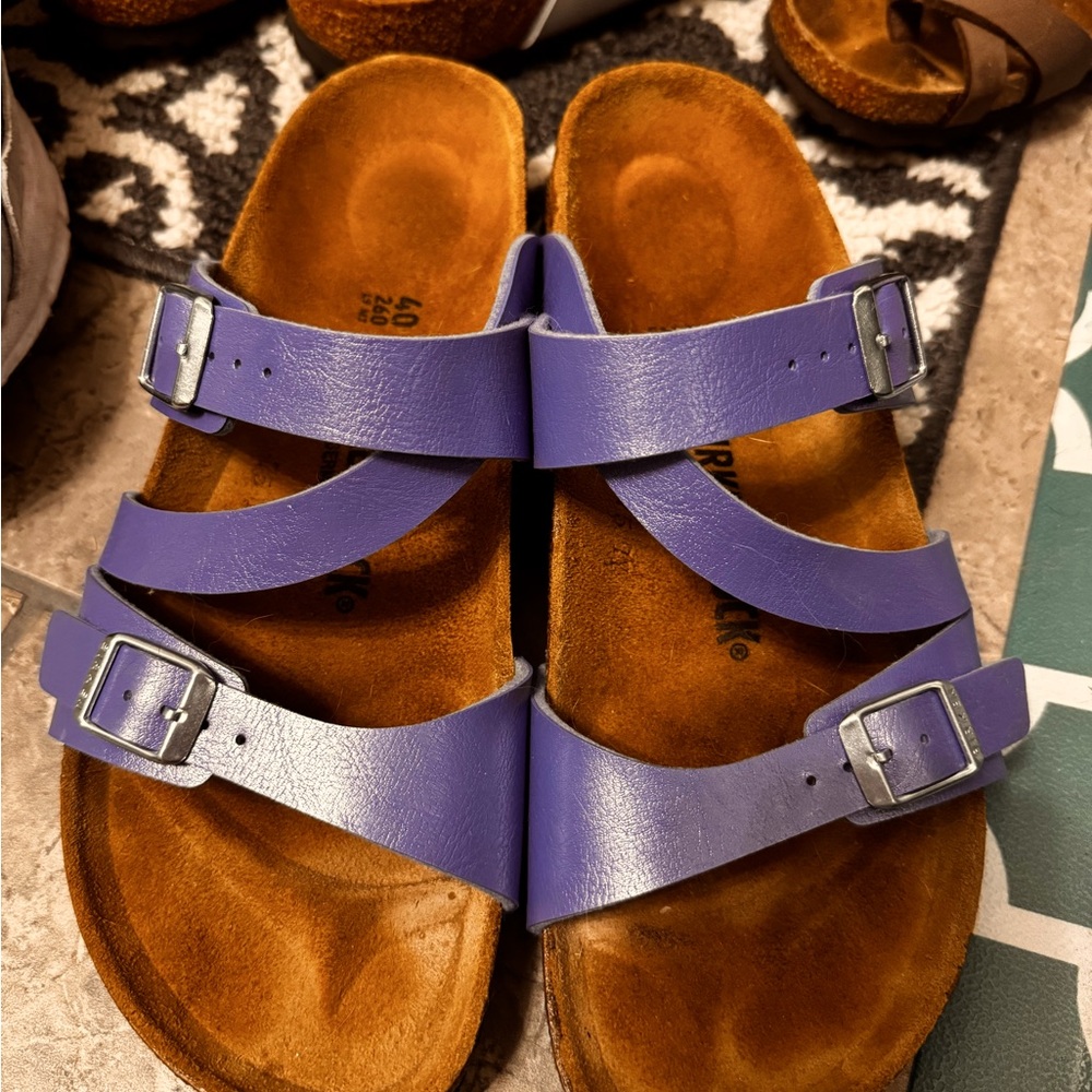 Birkenstock Salina sandal in Riviera Blue Birko flor